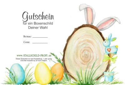 Gutschein für Reiter und Pferdefreunde Ostern
