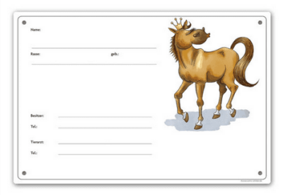 Boxenschild Pferd Diva Fuchs