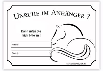Unruhe im Anhänger